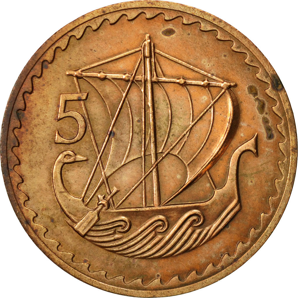 Coin, Cyprus, 5 Mils, 1963, EF(40-45), Bronze, KM:39
