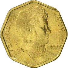 Coin, Chile, 5 Pesos, 2004, Santiago, AU(50-53), Aluminum-Bronze, KM:232