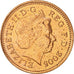 Moneda, Gran Bretaña, Elizabeth II, Penny, 2005, MBC+, Cobre chapado en acero