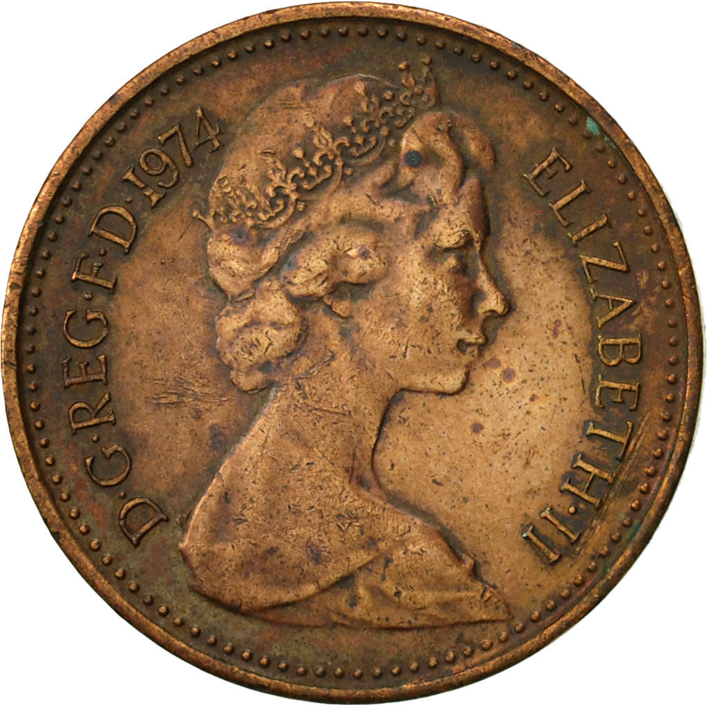 Münze, Großbritannien, Elizabeth II, 1/2 New Penny, 1974, S, Bronze, KM:914
