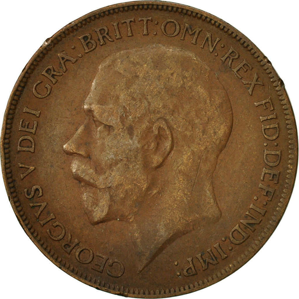 Coin, Great Britain, George V, Penny, 1921, EF(40-45), Bronze, KM:810