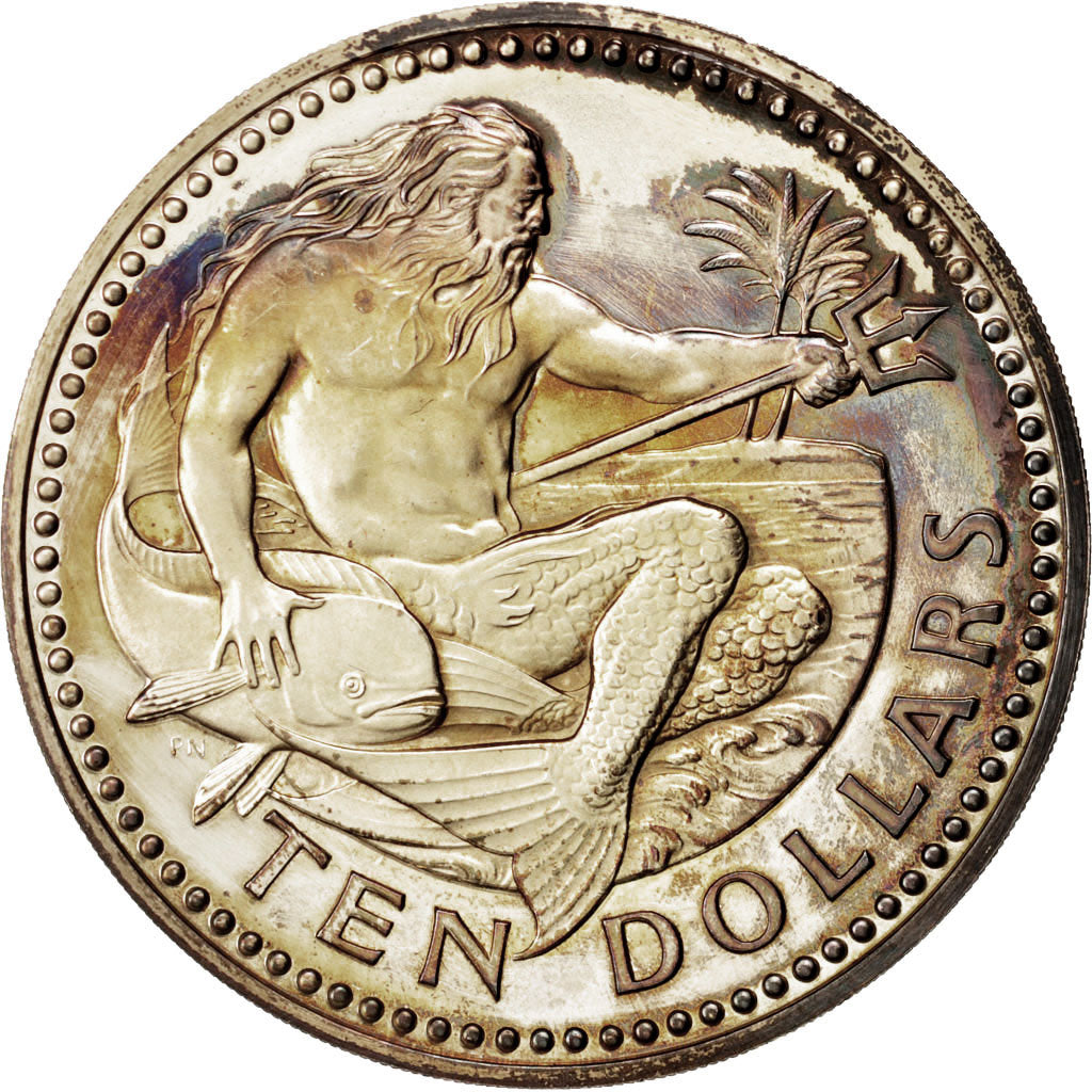 Barbados, 10 Dollars, 1973, Silver, KM:17a