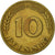 Moneta, Niemcy - RFN, 10 Pfennig, 1949, Karlsruhe, EF(40-45), Mosiądz powlekany