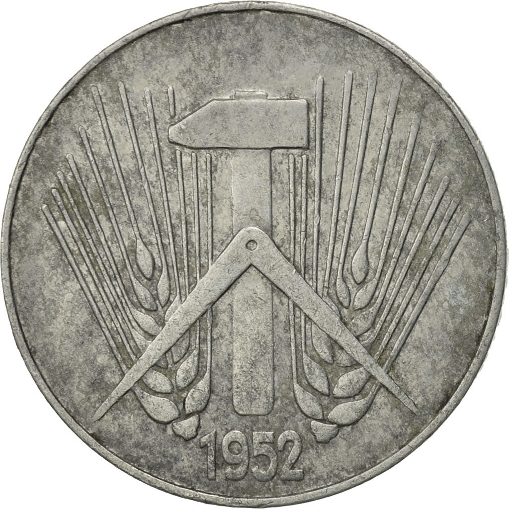 GERMAN-DEMOCRATIC REPUBLIC, 10 Pfennig, 1952, Muldenhütten, EF(40-45)