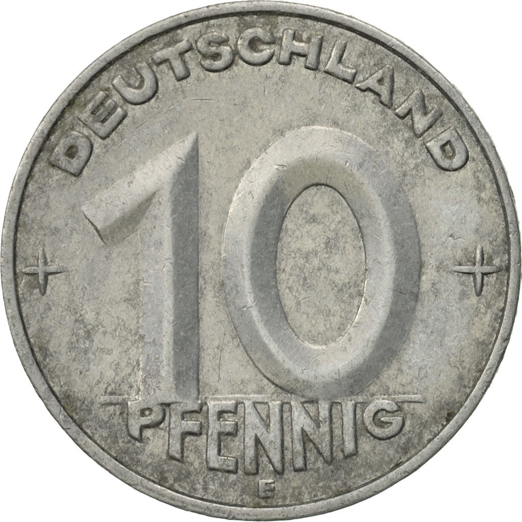 GERMAN-DEMOCRATIC REPUBLIC, 10 Pfennig, 1952, Muldenhütten, EF(40-45)