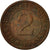Moneta, GERMANIA, REPUBBLICA DI WEIMAR, 2 Rentenpfennig, 1924, MB, Bronzo, KM:31