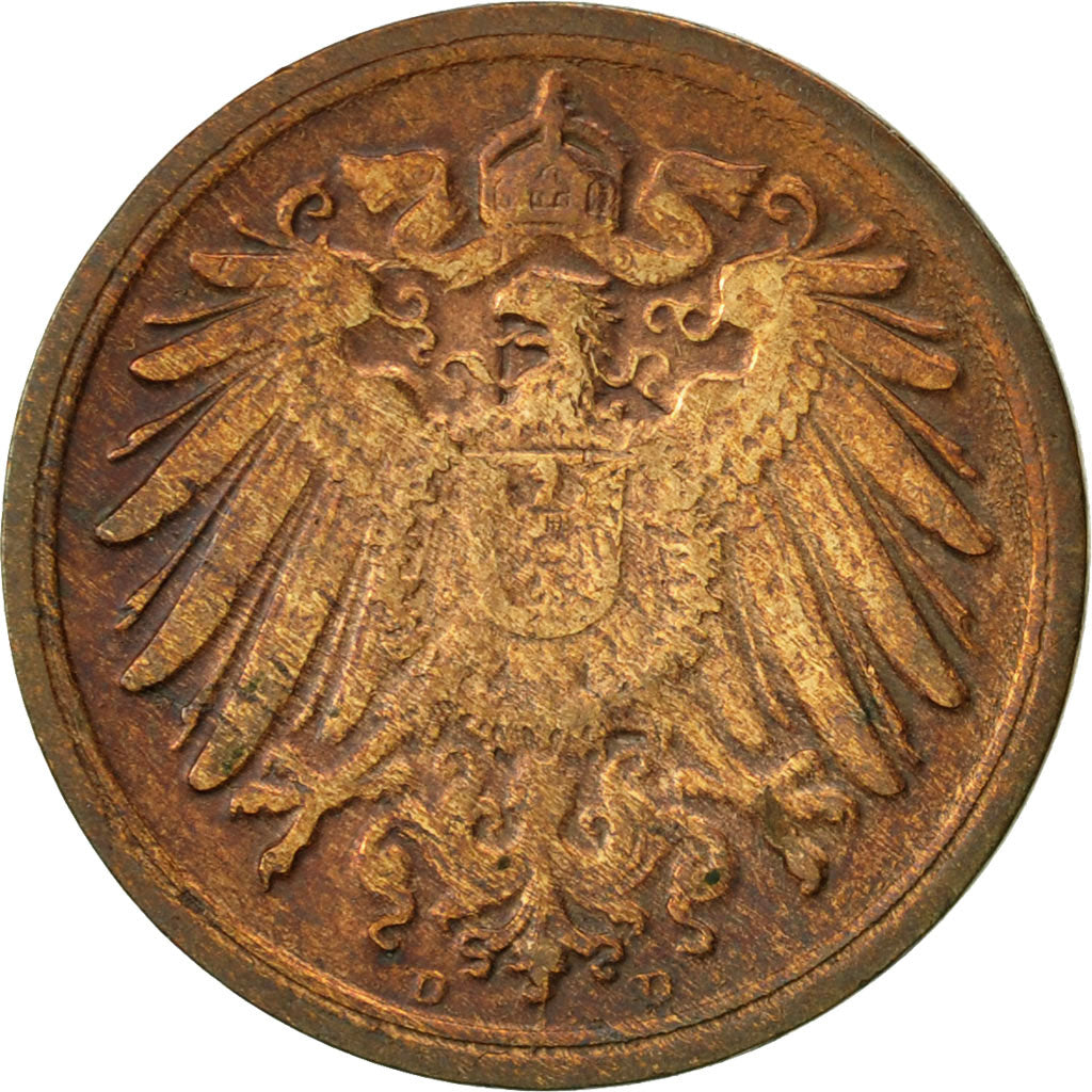 Coin, GERMANY - EMPIRE, Wilhelm II, Pfennig, 1916, Munich, VF(20-25), Copper
