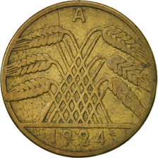 Coin, GERMANY, WEIMAR REPUBLIC, 10 Rentenpfennig, 1924, Berlin, EF(40-45)