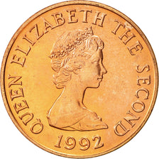 Monnaie, Jersey, Elizabeth II, 2 Pence, 1992, SUP, Copper Plated Steel, KM:55b
