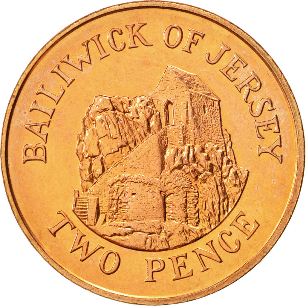 Monnaie, Jersey, Elizabeth II, 2 Pence, 1992, SUP, Copper Plated Steel, KM:55b