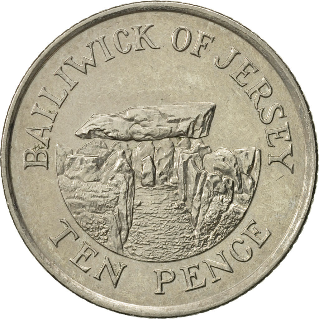 Monnaie, Jersey, Elizabeth II, 10 Pence, 1992, TTB+, Copper-nickel, KM:57.2