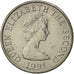 Coin, Jersey, Elizabeth II, 5 Pence, 1991, AU(50-53), Copper-nickel, KM:56.2