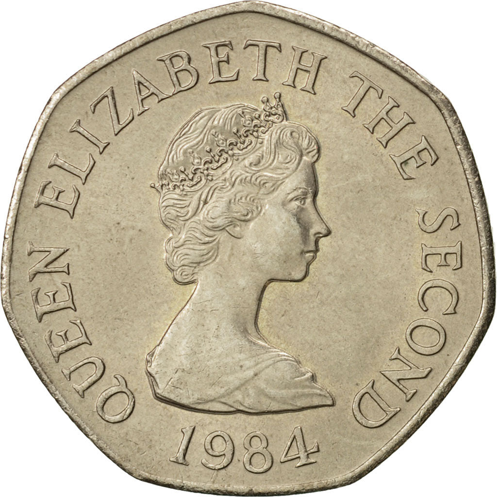 Jersey, Elizabeth II, 20 Pence, 1984, AU(50-53), Copper-nickel, KM:66