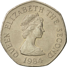 Jersey, Elizabeth II, 20 Pence, 1984, BB+, Rame-nichel, KM:66