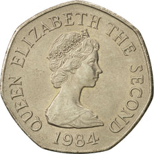 Jersey, Elizabeth II, 20 Pence, 1984, AU(50-53), Copper-nickel, KM:66