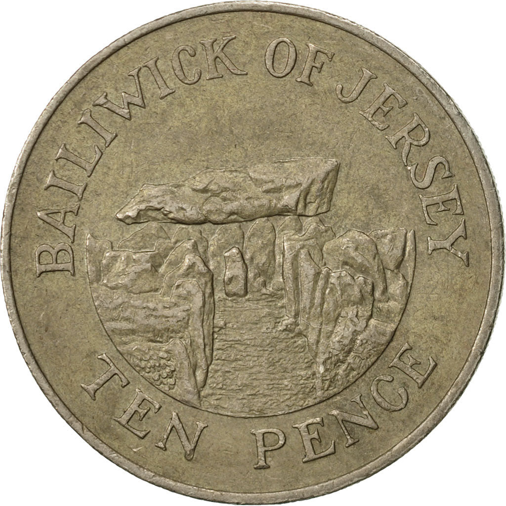 Münze, Jersey, Elizabeth II, 10 Pence, 1987, SS, Copper-nickel, KM:57.1