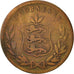 Moneda, Guernsey, 8 Doubles, 1864, Heaton, Birmingham, BC+, Bronce, KM:7