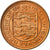Moneda, Guernsey, Elizabeth II, 1/2 New Penny, 1971, Heaton, MBC+, Bronce, KM:20