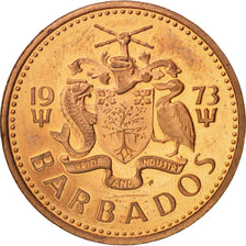 Münze, Barbados, Cent, 1973, Franklin Mint, UNZ, Bronze, KM:10