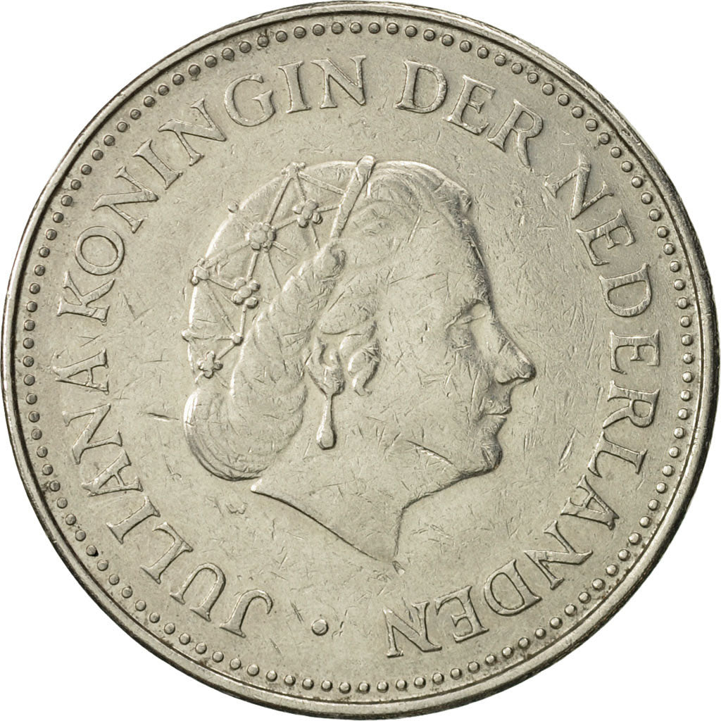 Munten, Nederlandse Antillen, Juliana, Gulden, 1971, ZF+, Nickel, KM:12