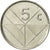 Moneta, Aruba, Beatrix, 5 Cents, 2001, Utrecht, AU(50-53), Stal niklowana, KM:1