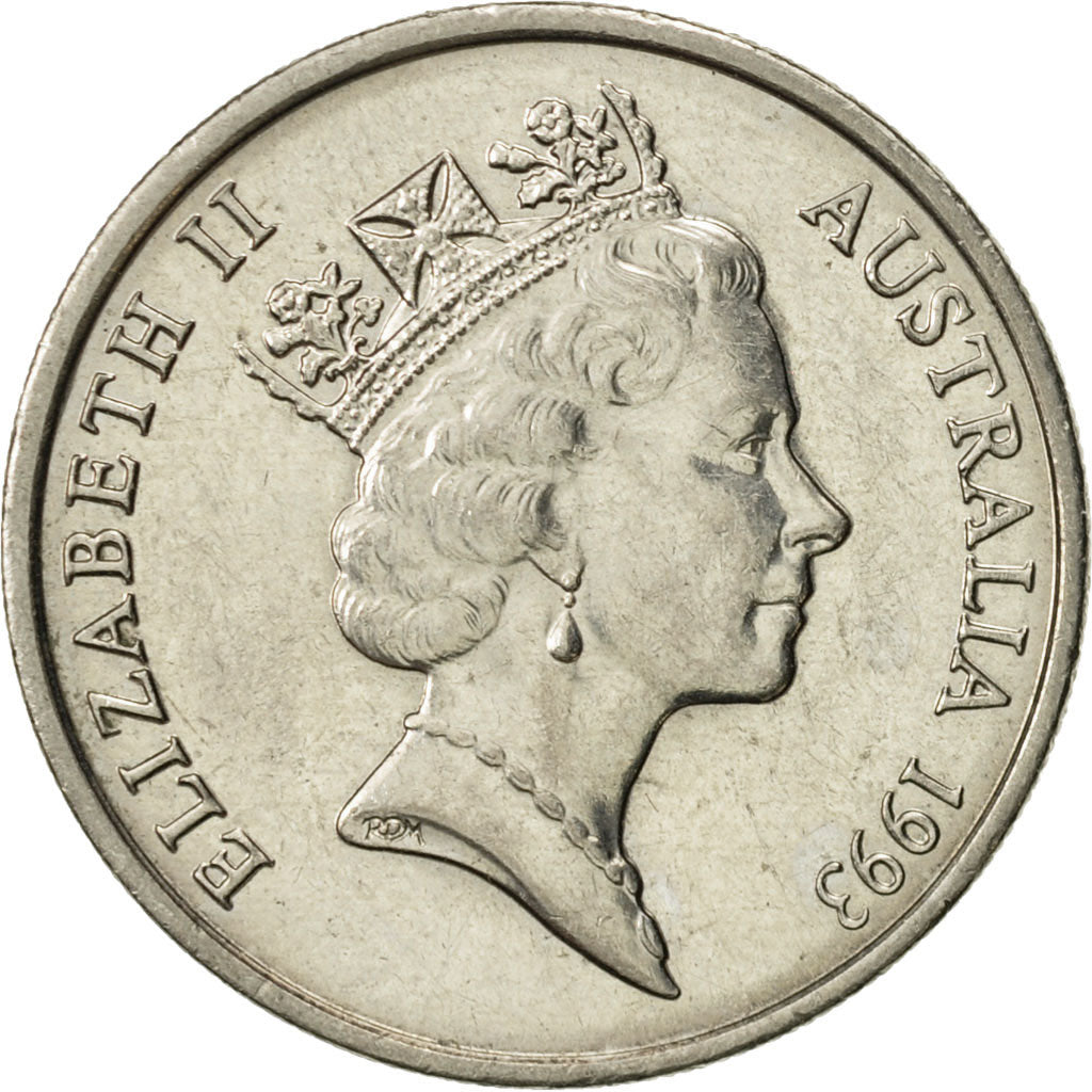 Coin, Australia, Elizabeth II, 10 Cents, 1993, AU(55-58), Copper-nickel, KM:81