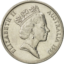 Coin, Australia, Elizabeth II, 10 Cents, 1993, AU(55-58), Copper-nickel, KM:81