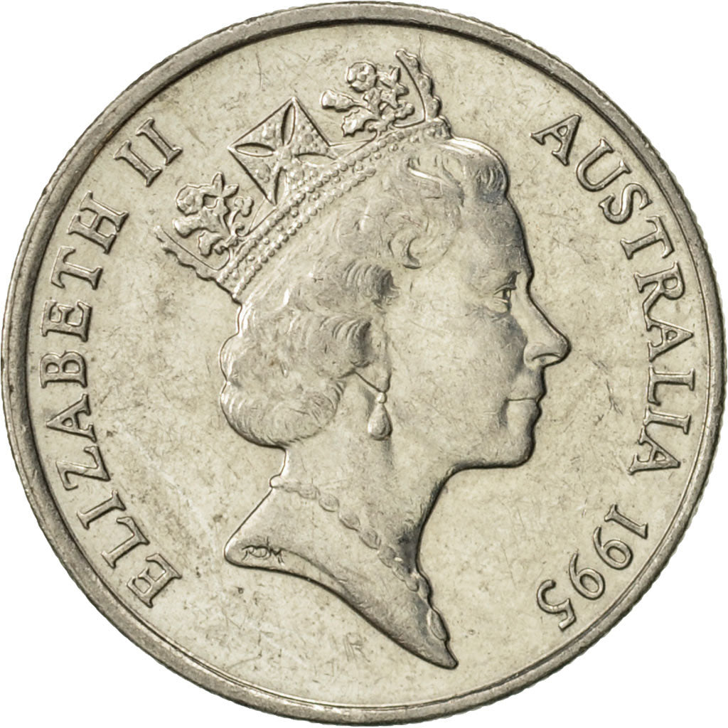 Australia, Elizabeth II, 5 Cents, 1995, AU(55-58), Copper-nickel, KM:80