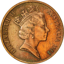 Coin, Australia, Elizabeth II, 2 Cents, 1988, EF(40-45), Bronze, KM:79
