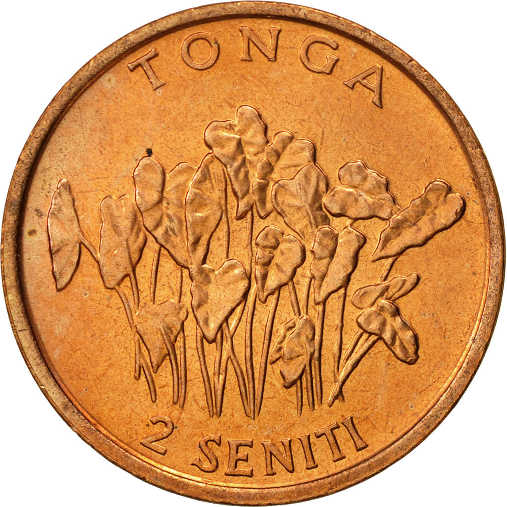 Moneta, Tonga, King Taufa'ahau Tupou IV, 2 Seniti, 1996, AU(55-58), Bronze
