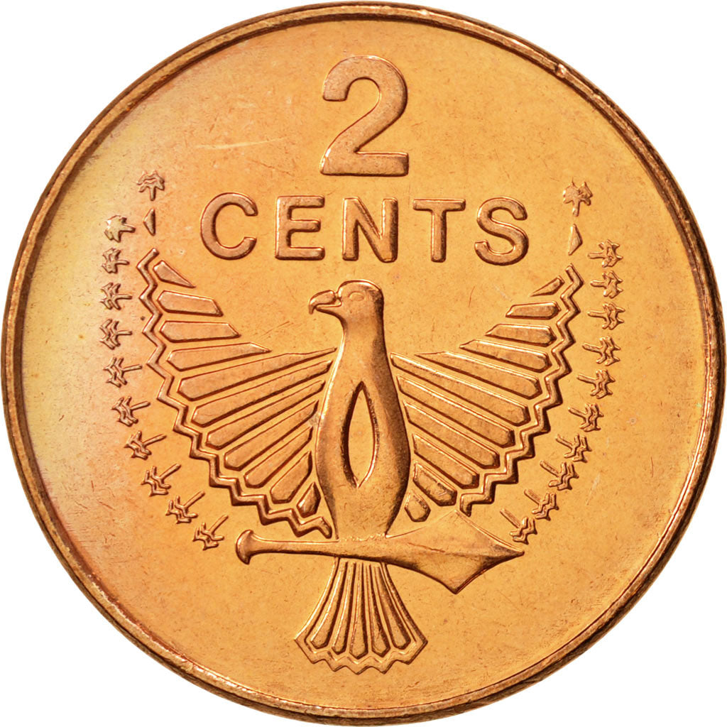Coin, Solomon Islands, Elizabeth II, 2 Cents, 1996, AU(55-58), Bronze Plated