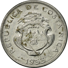 Coin, Costa Rica, 5 Centimos, 1953, AU(55-58), Stainless Steel, KM:184.1a