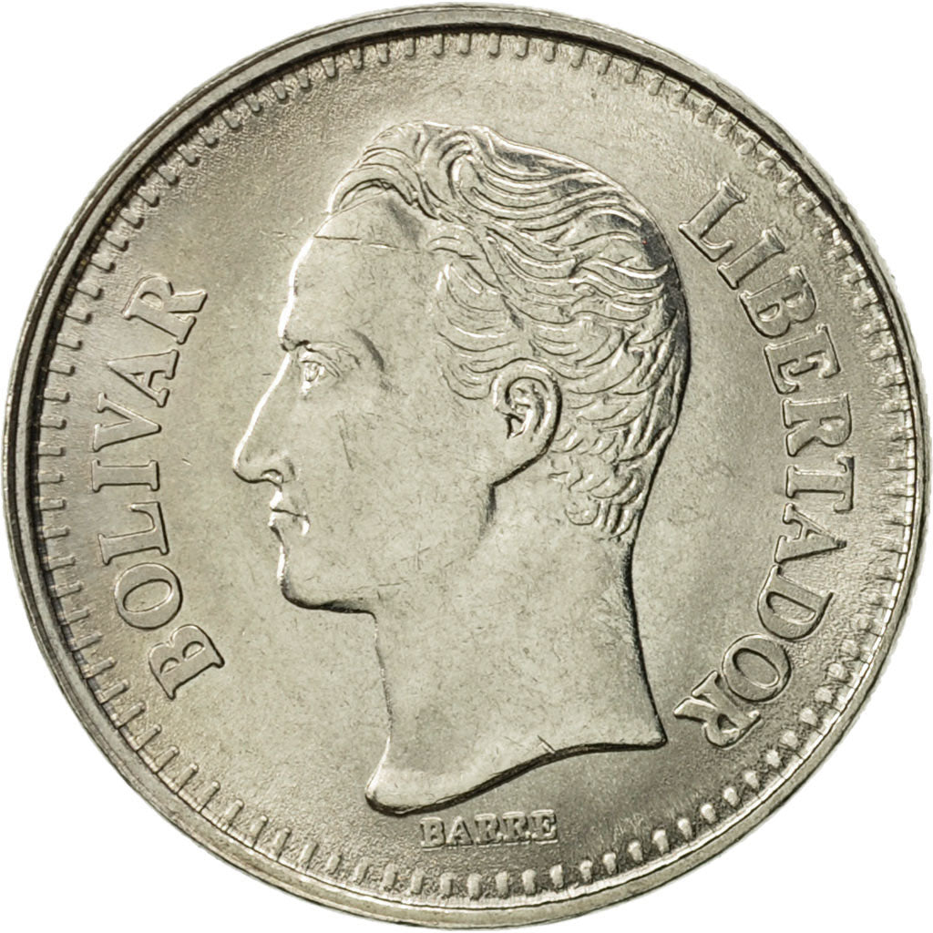 Münze, Venezuela, 25 Centimos, 1990, VZ, Nickel Clad Steel, KM:50a