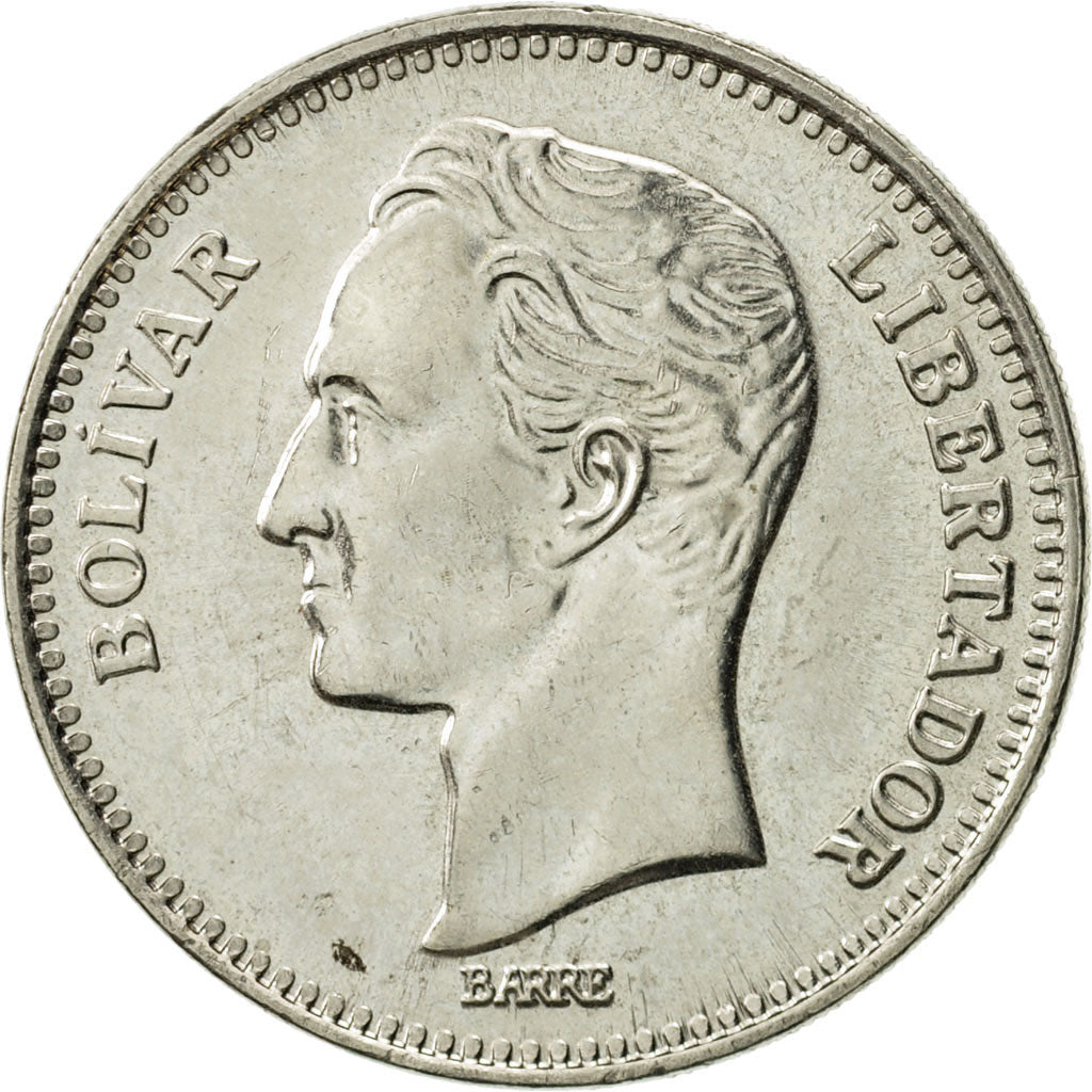 Münze, Venezuela, 2 Bolivares, 1990, VZ, Nickel Clad Steel, KM:43a.1