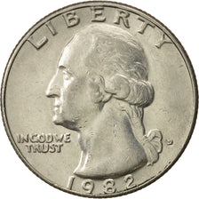 États-Unis, Washington Quarter, Quarter, 1982, U.S. Mint, Denver, TTB+