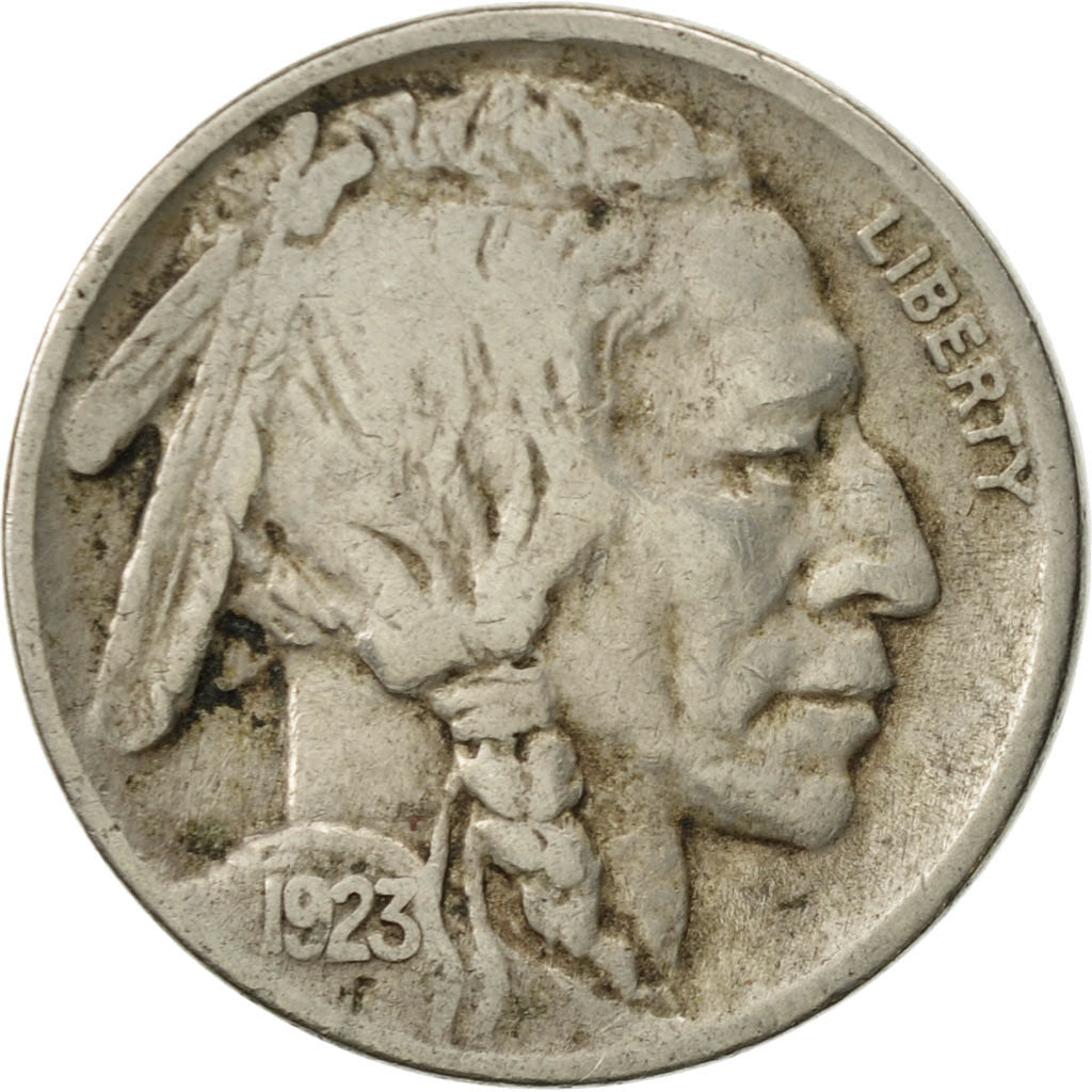United States, Buffalo Nickel, 5 Cents, 1923, U.S. Mint, Philadelphia