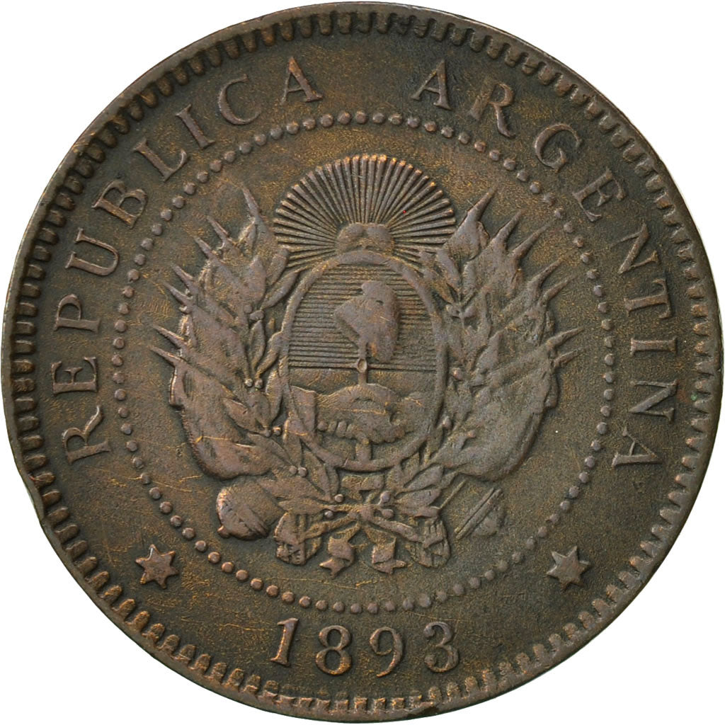 Argentina, Centavo, 1893, VF(30-35), Bronze, KM:32