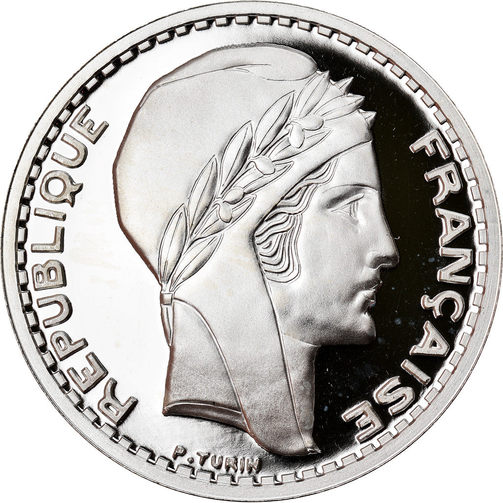 France, Médaille, Reproduction de la 20 Francs TURIN 1939, FDC, Argent
