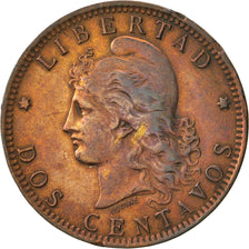 Argentina, 2 Centavos, 1890, EF(40-45), Bronze, KM:33