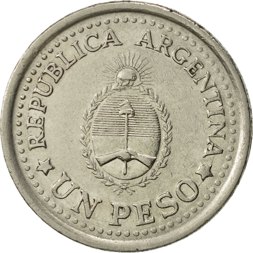 Moneta, Argentina, Peso, 1960, BB+, Acciaio ricoperto in nichel, KM:58