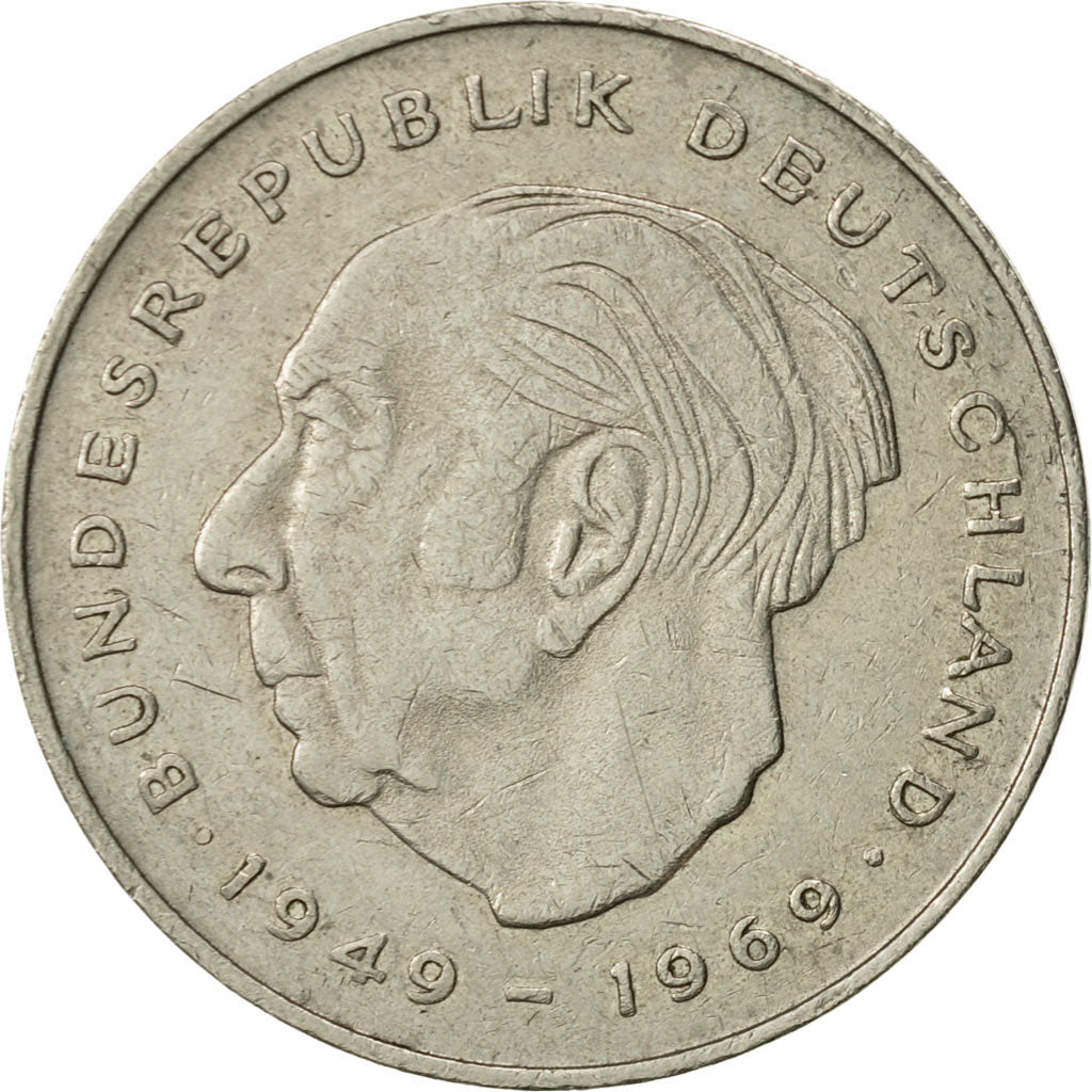 Moneta, GERMANIA - REPUBBLICA FEDERALE, 2 Mark, 1977, Stuttgart, BB, Nichel