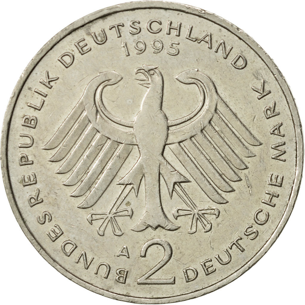 République fédérale allemande, 2 Mark, 1995, Berlin, TTB+, Copper-Nickel Clad