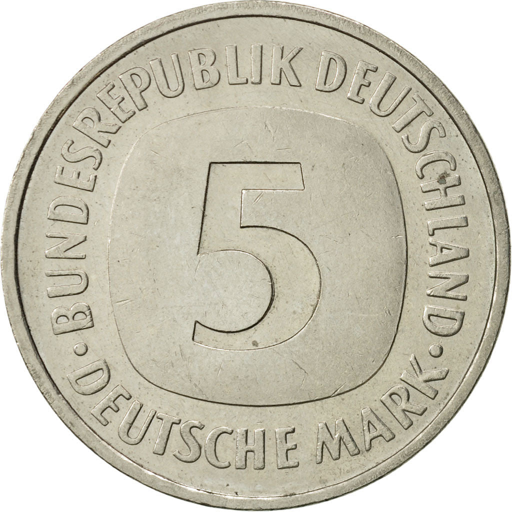 Coin, GERMANY - FEDERAL REPUBLIC, 5 Mark, 1989, Stuttgart, AU(50-53)
