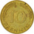 Moneta, Niemcy - RFN, 10 Pfennig, 1988, Karlsruhe, EF(40-45), Mosiądz powlekany