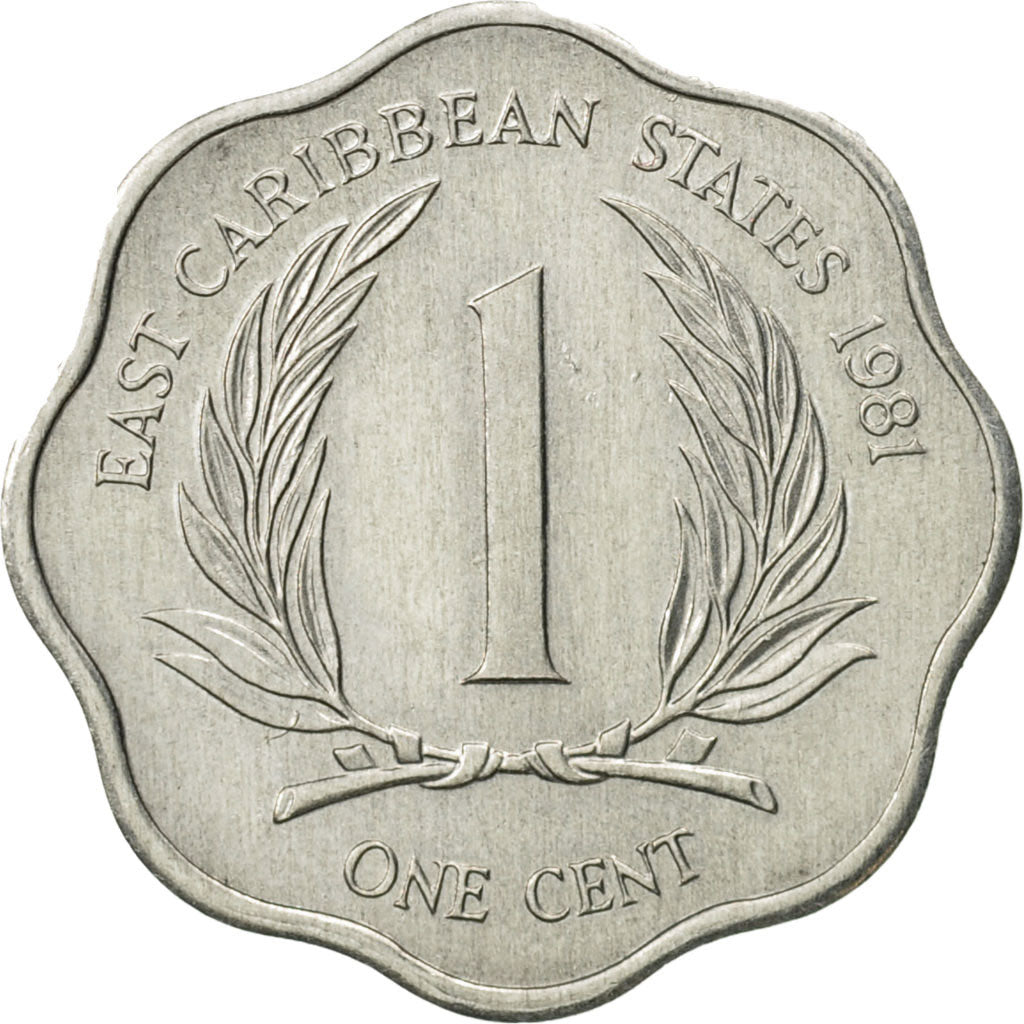 Moneta, Stati dei Caraibi Orientali, Elizabeth II, Cent, 1981, BB+, Alluminio
