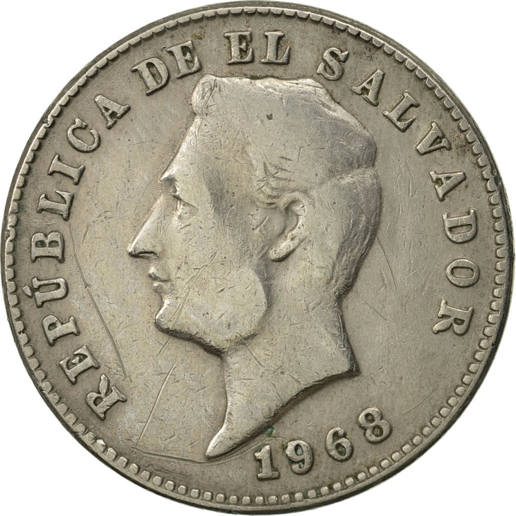 Monnaie, El Salvador, 10 Centavos, 1968, British Royal Mint, TB, Copper-nickel