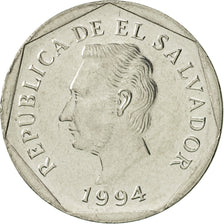 El Salvador, 5 Centavos, 1994, British Royal Mint, AU(55-58), Nickel Clad Steel