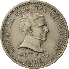 Monnaie, Uruguay, 10 Centesimos, 1953, TTB+, Copper-nickel, KM:35