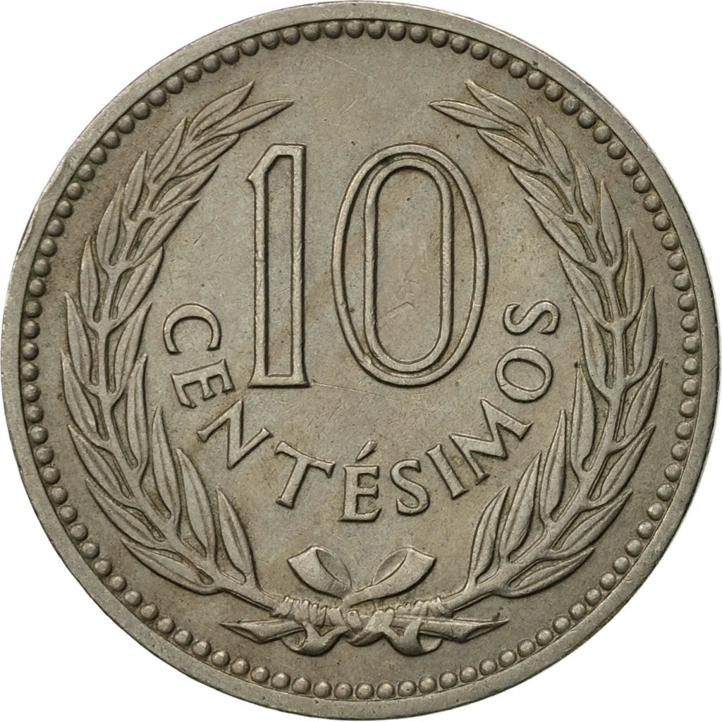 Coin, Uruguay, 10 Centesimos, 1953, AU(50-53), Copper-nickel, KM:35