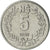 Moneta, Urugwaj, 5 Nuevos Pesos, 1989, Paris, AU(55-58), Stal nierdzewna, KM:92